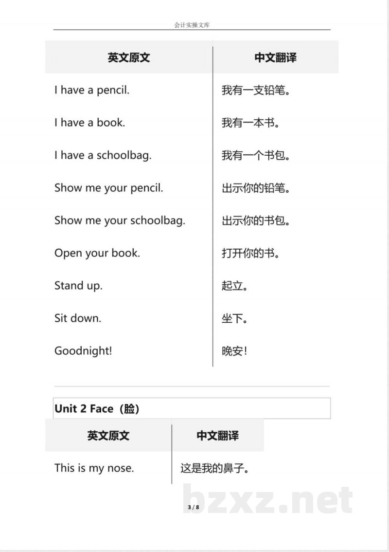 知识总结-人教版一年级上册英语各单元课文翻译 知识总结-人教版一年级上册英语各单元课文翻译