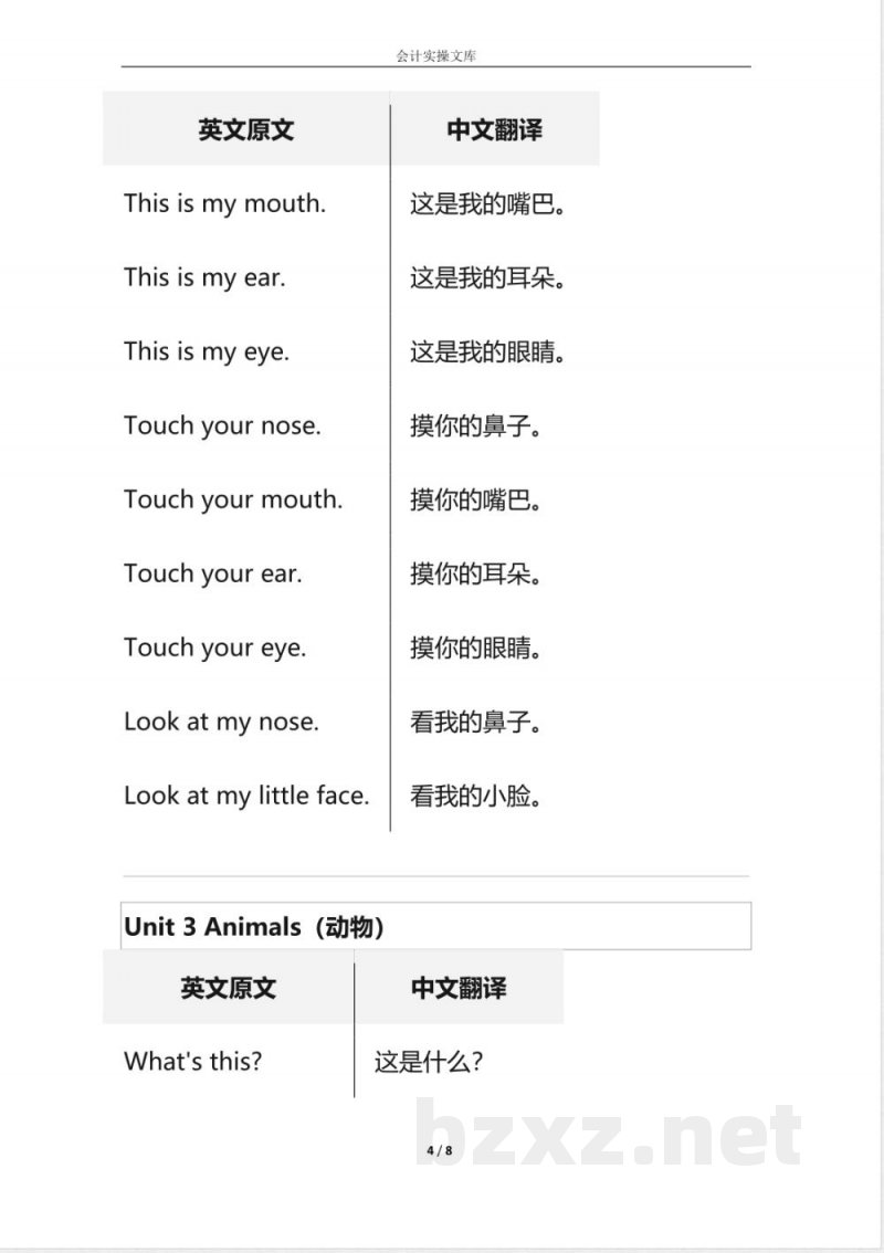 知识总结-人教版一年级上册英语各单元课文翻译 知识总结-人教版一年级上册英语各单元课文翻译