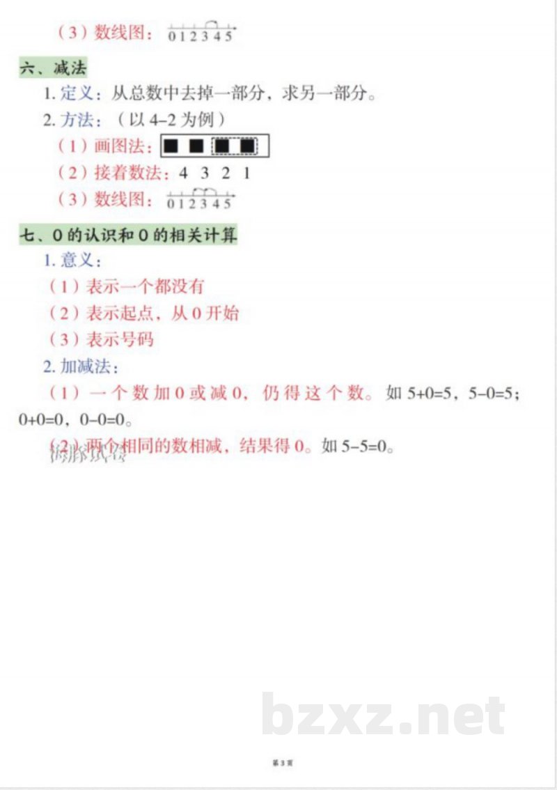 一年级上册数学期末高频知识点 一年级上册数学期末高频知识点