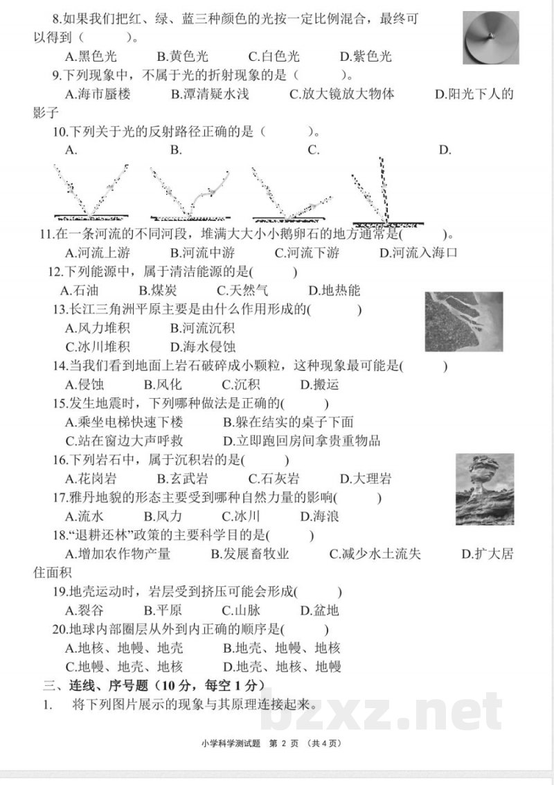 教科版科学五年级上册期中检测试卷 (3)