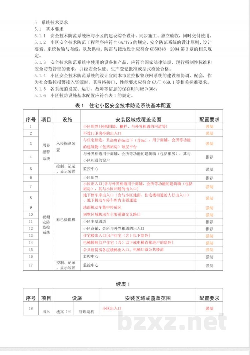DB31/294-2010上海市住宅小区安全技术防范系统要求(2010版)