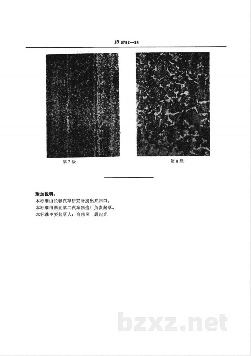 JB 3782-1984 汽车钢板弹簧金相检验标准 JB 3782-1984 汽车钢板弹簧金相检验标准