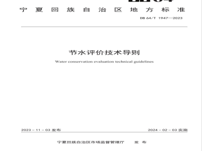 DB64/T 1947-2023节水评价技术导则