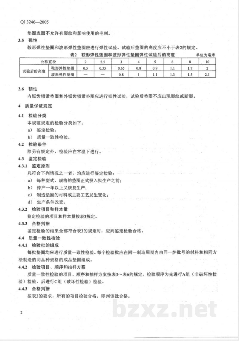 QJ 3246-2005 不锈钢弹性垫圈和锁紧垫圈通用规范 QJ 3246-2005 不锈钢弹性垫圈和锁紧垫圈通用规范