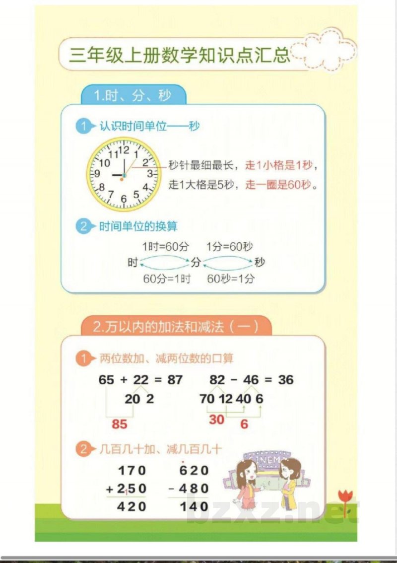 三年级上册数学知识点汇总(人教版) 三年级上册数学知识点汇总(人教版)