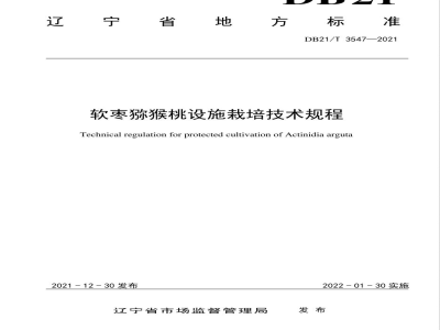 DB21/T 3547-2021软枣猕猴桃设施栽培技术规程