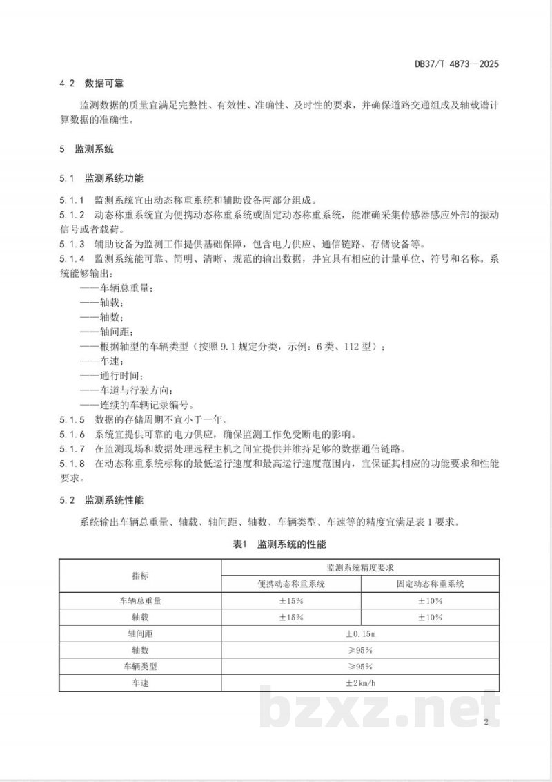 DB37/T 4873-2025道路交通组成及轴载谱监测指南 DB37/T 4873-2025道路交通组成及轴载谱监测指南