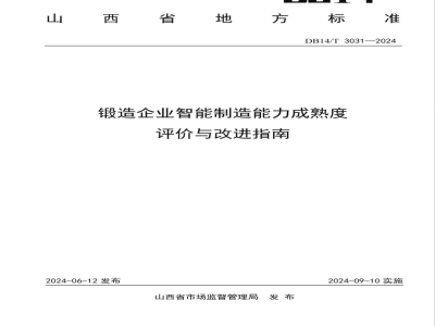 DB14/T 3031-2024锻造企业智能制造能力成熟度评价与改进指南
