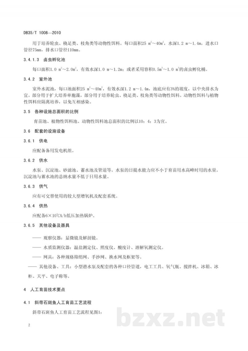 DB35/T 1008-2010斜带石斑鱼人工育苗技术规范 DB35/T 1008-2010斜带石斑鱼人工育苗技术规范