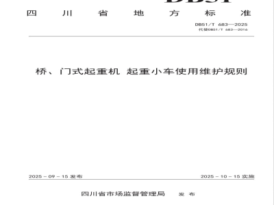 DB51/T 683-2025桥、门式起重机 起重小车使用维护规则