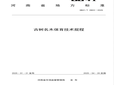 DB41/T 2803-2025古树名木保育技术规程