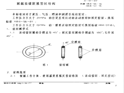 HB 4-56-1987 圆截面橡胶圈密封结构