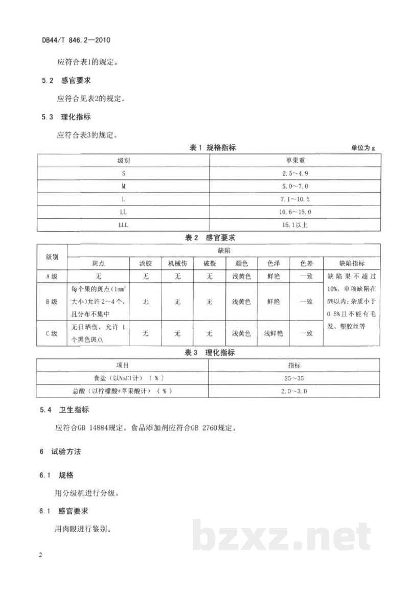 DB44/T 846.2-2010地理标志产品 普宁青梅 第2部分:干湿梅 DB44/T 846.2-2010地理标志产品 普宁青梅 第2部分:干湿梅
