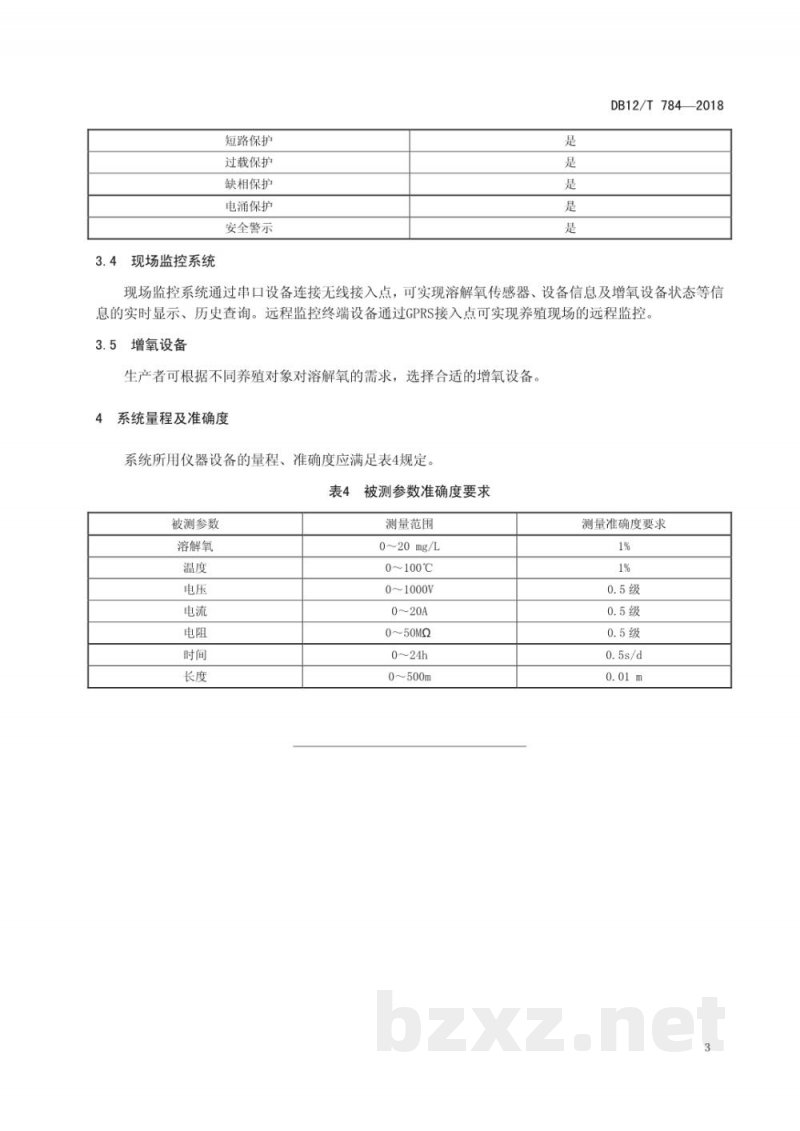 DB12/T 784-2018水产养殖溶解氧无线测控系统技术规范 DB12/T 784-2018水产养殖溶解氧无线测控系统技术规范