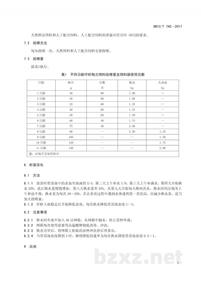 DB12/T 742-2017凡纳滨对虾苗种淡化技术规范 DB12/T 742-2017凡纳滨对虾苗种淡化技术规范