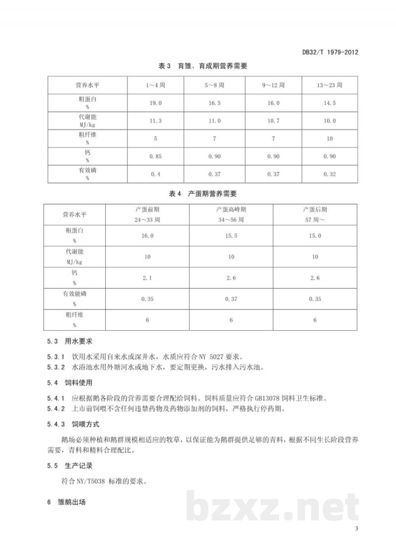 DB32/T 1979-2012太湖鹅饲养技术规程 DB32/T 1979-2012太湖鹅饲养技术规程