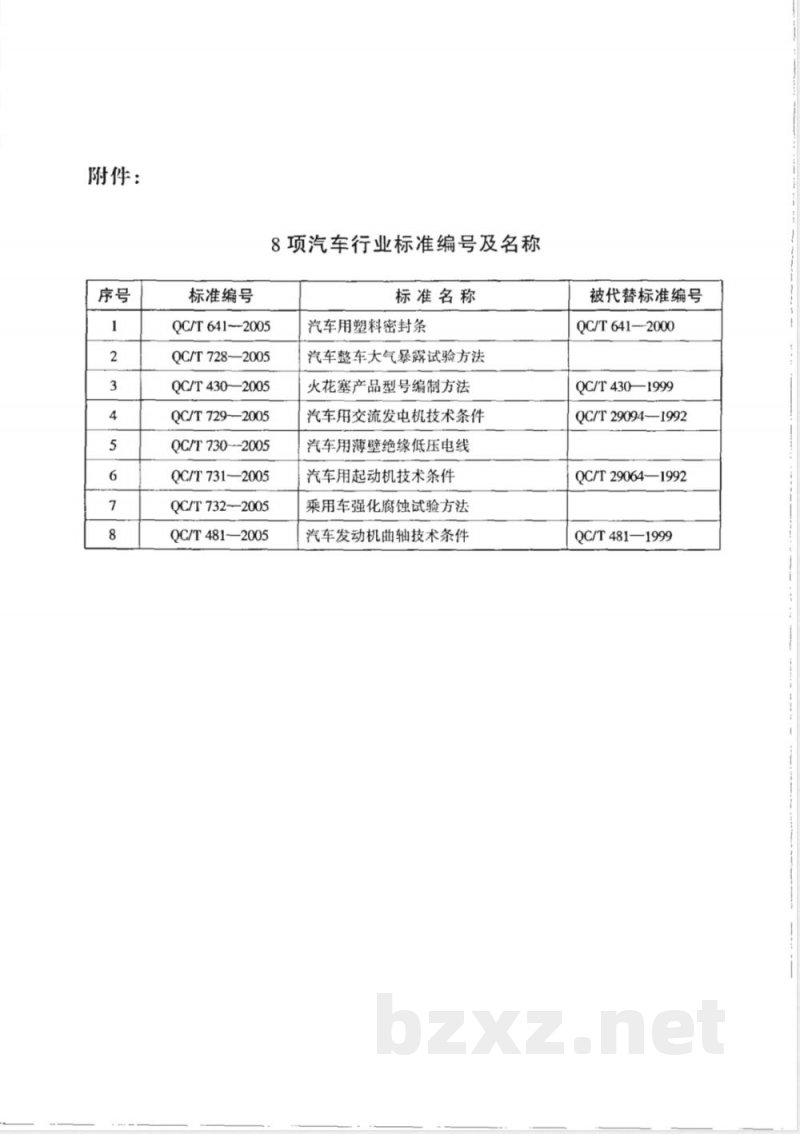 QC/T 731-2005 汽车用起动机技术条件 QC/T 731-2005 汽车用起动机技术条件