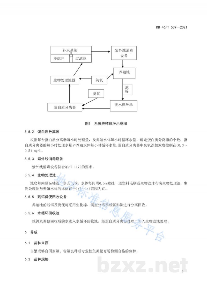 DB46/T 539-2021珍珠龙胆石斑鱼（虎龙杂交斑）循环水养殖技术规程