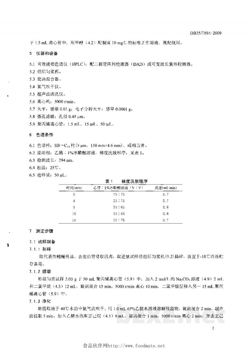 DB35/T 884-2009鳗鲡肌肉中阿苯达唑、阿苯达唑亚砜和阿苯达唑砜残留量的测定 高效液相色谱法 DB35/T 884-2009鳗鲡肌肉中阿苯达唑、阿苯达唑亚砜和阿苯达唑砜残留量的测定 高效液相色谱法