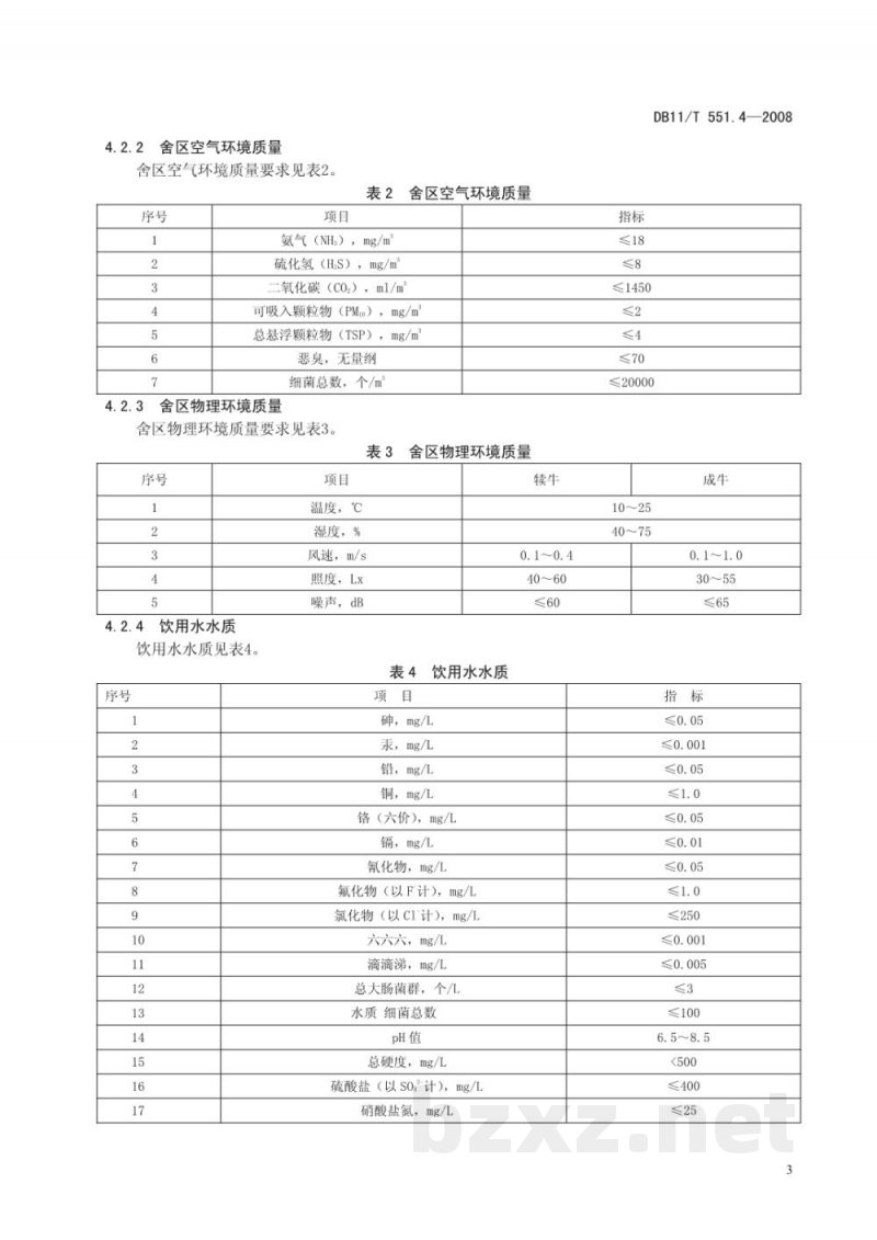 DB11/T 551.4-2008无公害食品 畜禽场环境质量 第4部分:牛(肉牛)场环境质量 DB11/T 551.4-2008无公害食品 畜禽场环境质量 第4部分:牛(肉牛)场环境质量