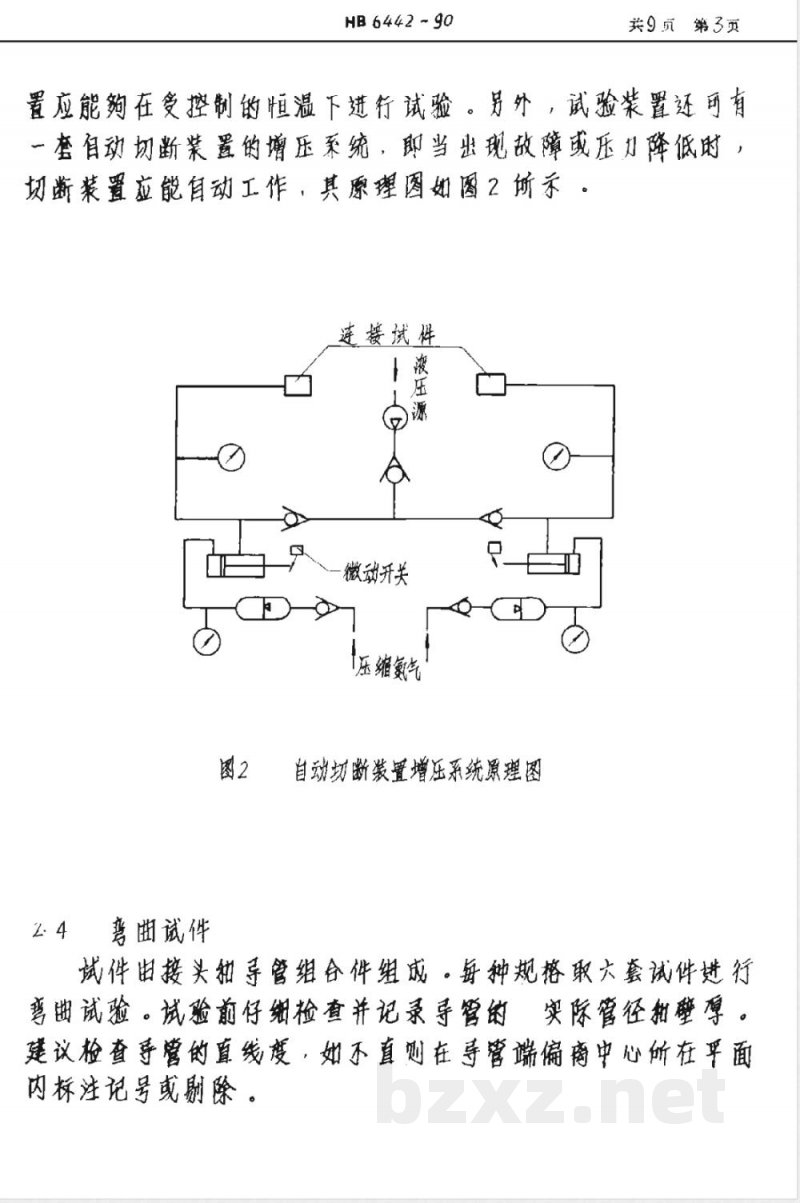 HB 6442-1990 飞机液压导管及连接件弯曲疲劳试验 HB 6442-1990 飞机液压导管及连接件弯曲疲劳试验