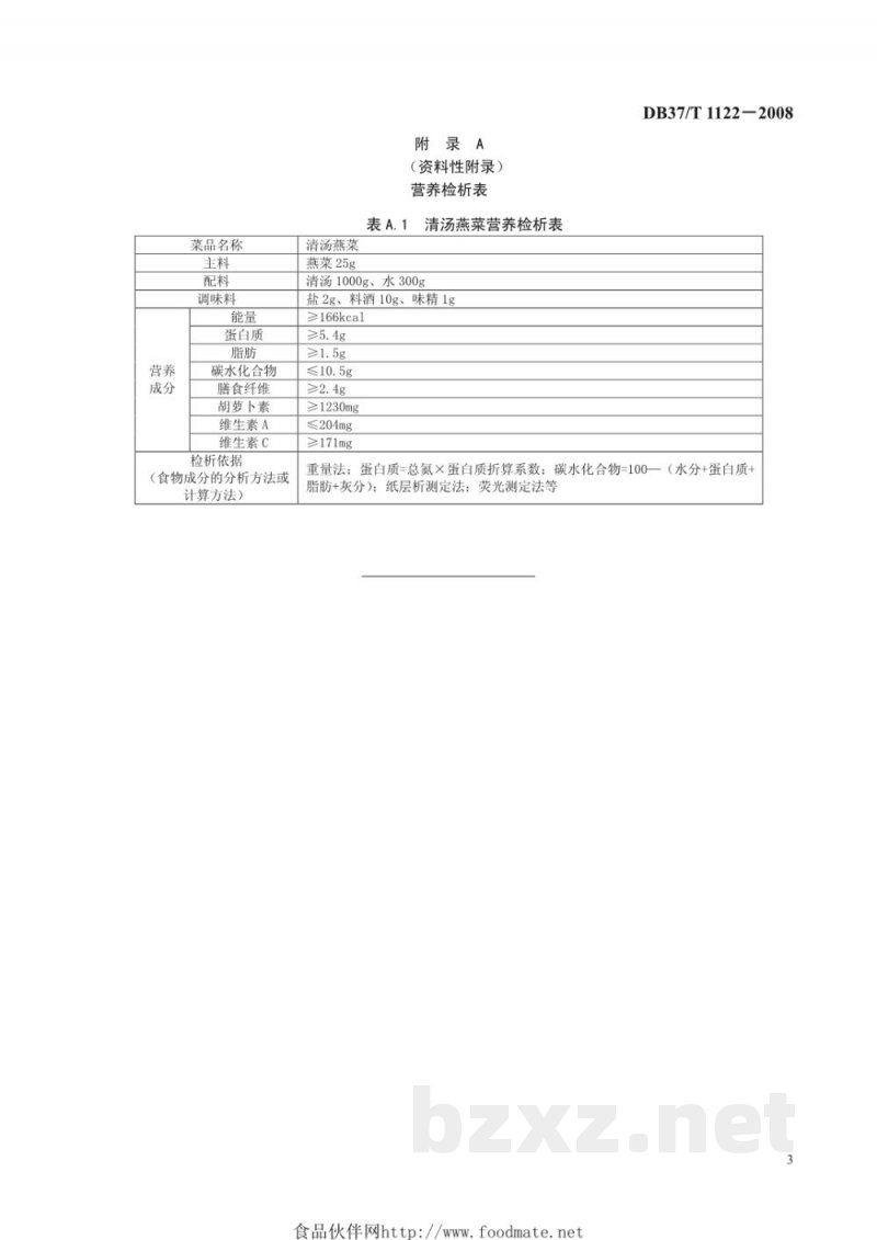 DB37/T 1122-2008鲁菜 清汤燕菜