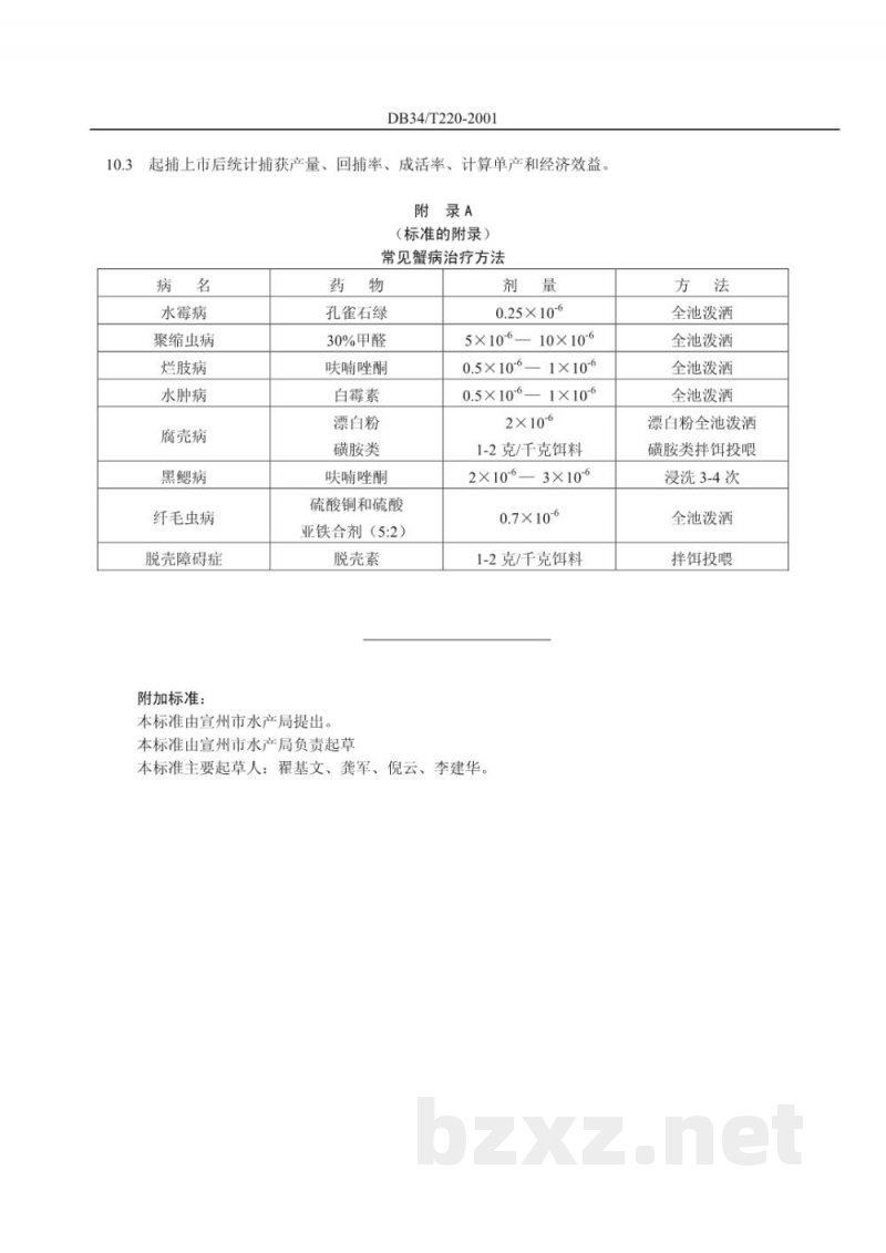 DB34/T 220-2001河蟹成蟹养殖通用技术要求 DB34/T 220-2001河蟹成蟹养殖通用技术要求