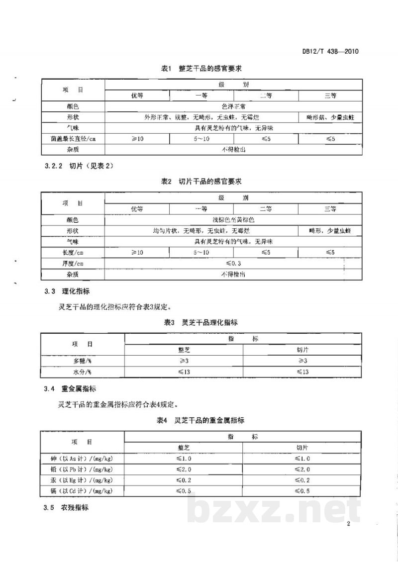 DB12/T 438-2010灵芝干品