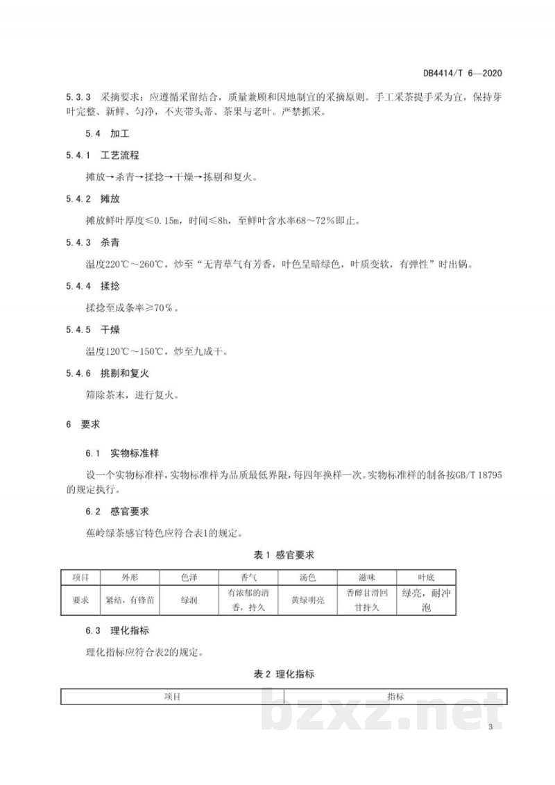 DB4414/T 6-2020地理标志产品 蕉岭绿茶 DB4414/T 6-2020地理标志产品 蕉岭绿茶