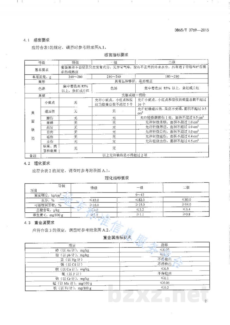 DB65/T 3769-2015生态健康果品 红富士苹果 DB65/T 3769-2015生态健康果品 红富士苹果