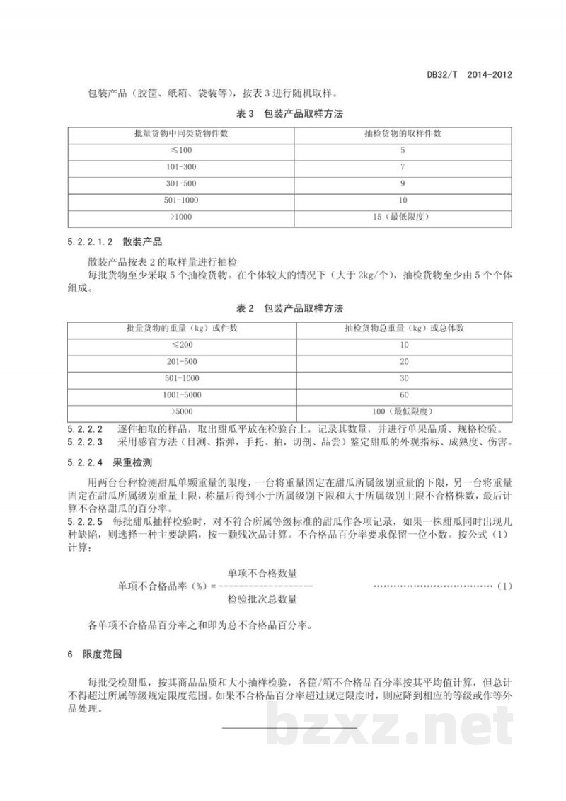 DB32/T 2014-2012甜瓜的等级规格 DB32/T 2014-2012甜瓜的等级规格