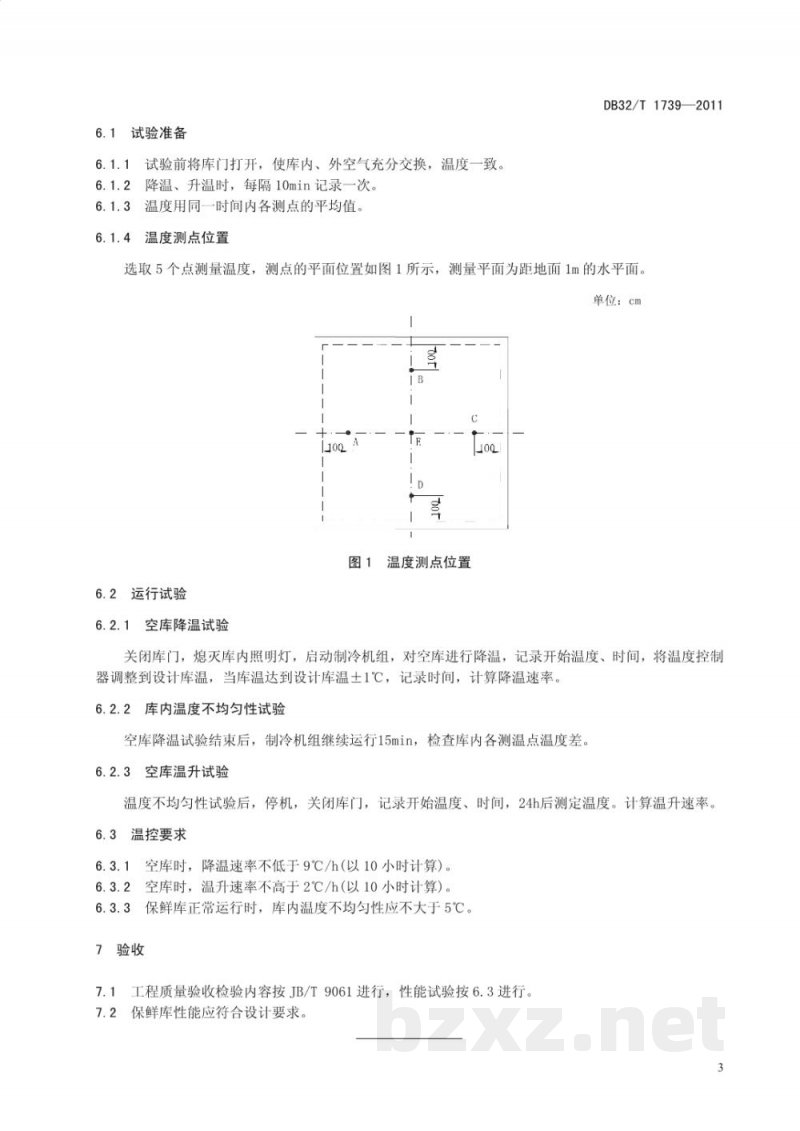 DB32/T 1739-2011小型果蔬保鲜库建设技术规范 DB32/T 1739-2011小型果蔬保鲜库建设技术规范