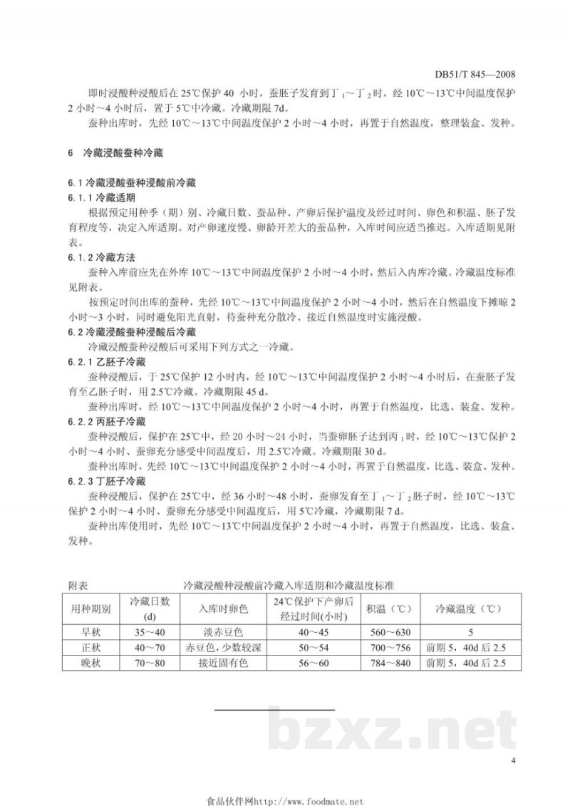 DB51/T 845-2008桑蚕一代杂交种冷藏技术规程 DB51/T 845-2008桑蚕一代杂交种冷藏技术规程