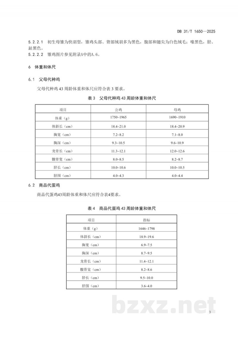 DB31/T 1650-2025新杨黑羽蛋鸡配套系 DB31/T 1650-2025新杨黑羽蛋鸡配套系