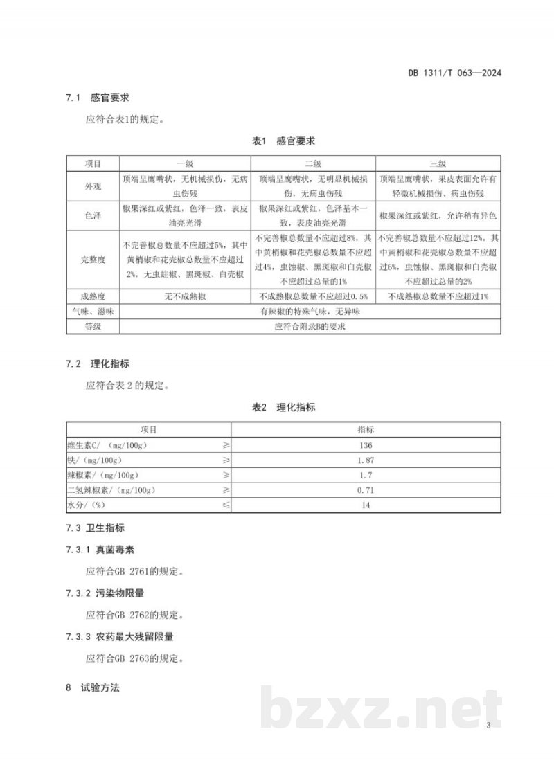 DB1311/T 063-2024地理标志产品 冀州天鹰椒 DB1311/T 063-2024地理标志产品 冀州天鹰椒