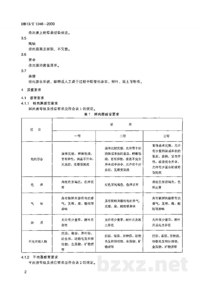 DB13/T 1046-2009肉蘑 DB13/T 1046-2009肉蘑