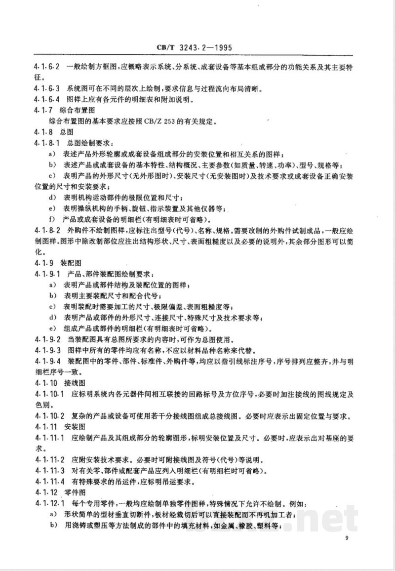 CB/T 3243.2-1995 船舶产品图样和技术文件管理 第2部分:基本要求 CB/T 3243.2-1995 船舶产品图样和技术文件管理 第2部分:基本要求