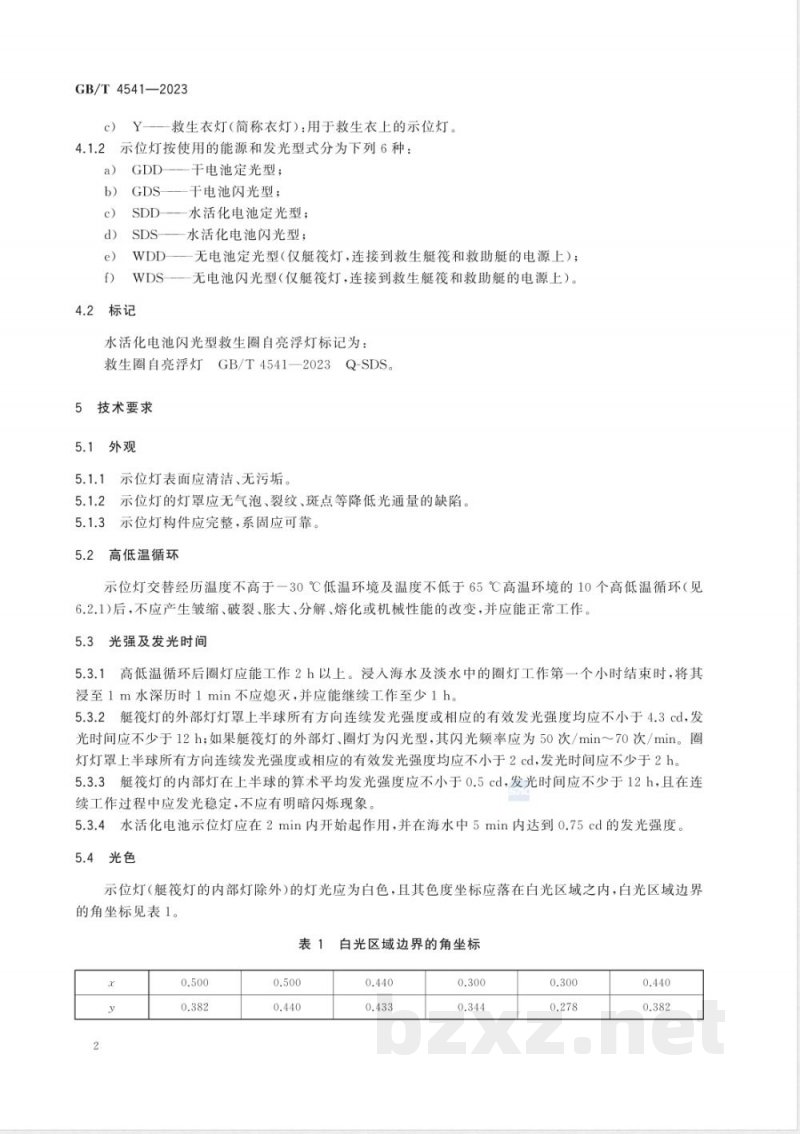 GB/T 4541-2023船用救生设备示位灯 GB/T 4541-2023船用救生设备示位灯