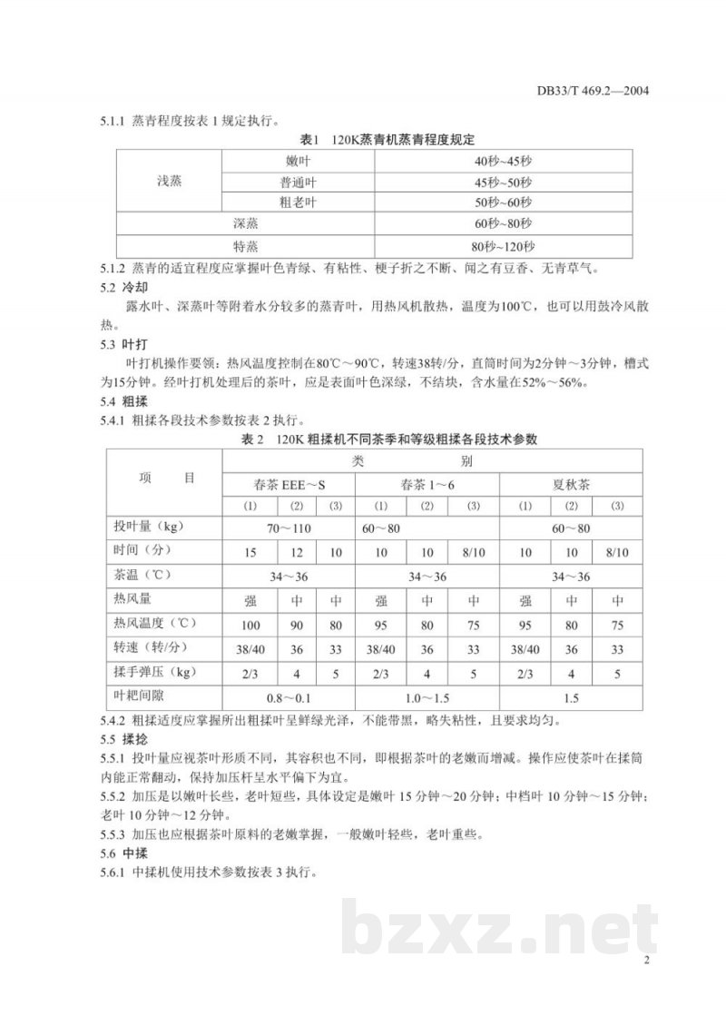 DB33/T 469.2-2004蒸青煎茶 第2部分:鲜叶管理与技术 DB33/T 469.2-2004蒸青煎茶 第2部分:鲜叶管理与技术