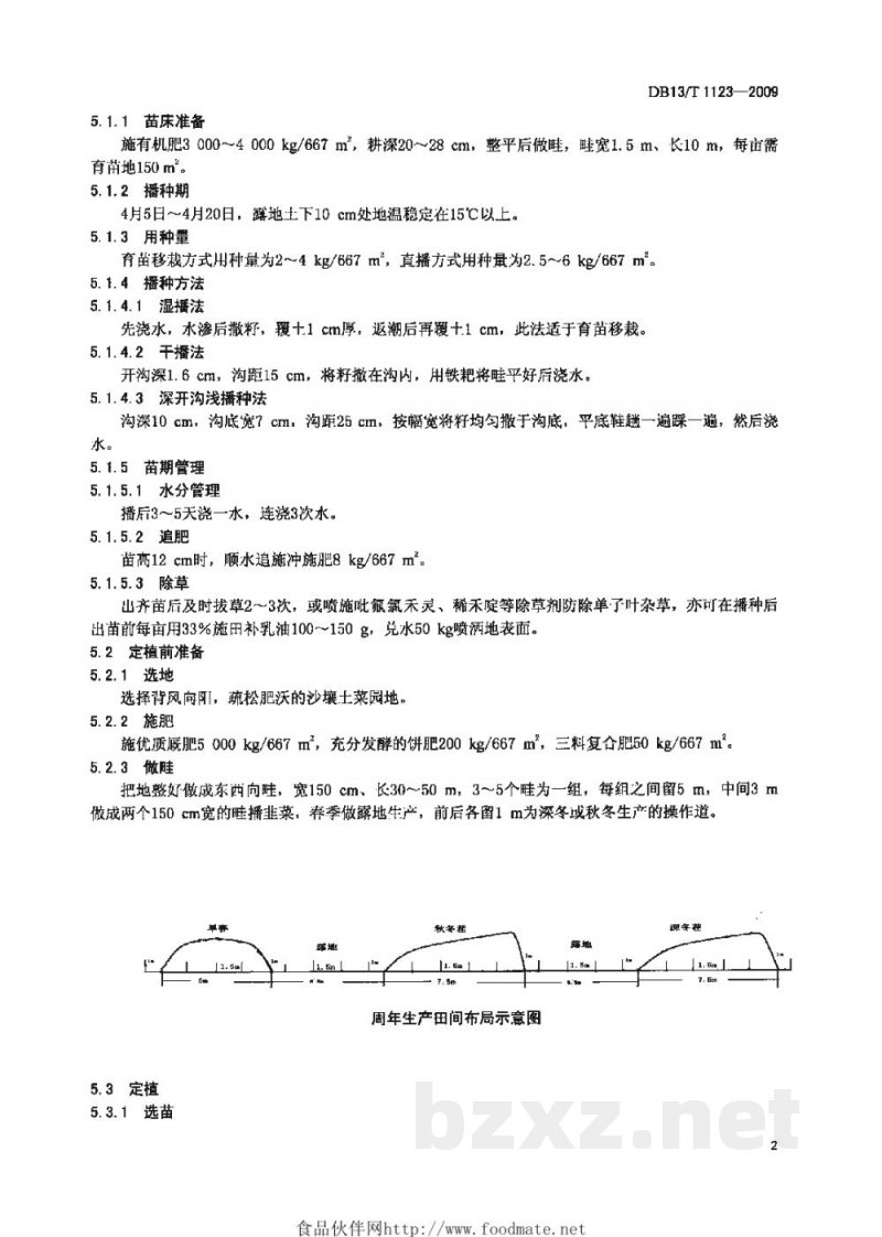 DB13/T 1123-2009无公害韭菜周年生产栽培技术规程 DB13/T 1123-2009无公害韭菜周年生产栽培技术规程