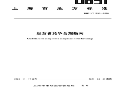 DB31/T 1255-2020经营者竞争合规指南