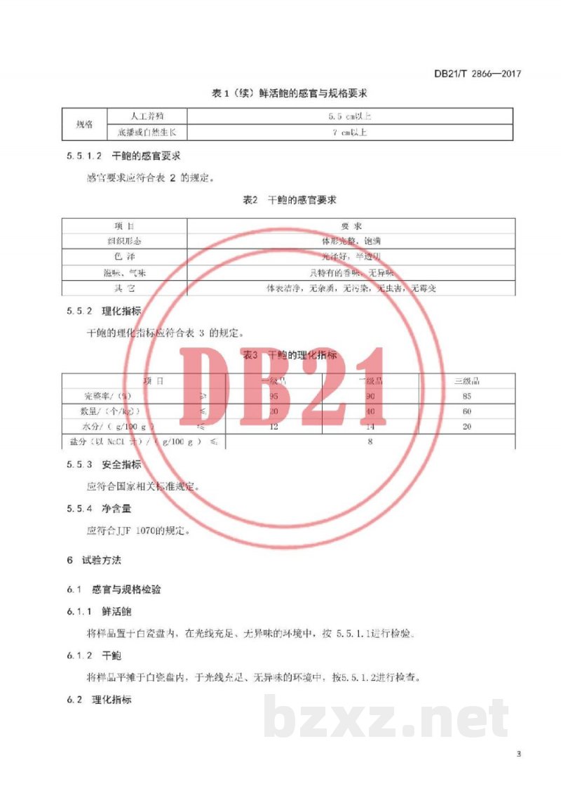 DB21/T 2866-2017地理标志产品 大连鲍鱼 DB21/T 2866-2017地理标志产品 大连鲍鱼