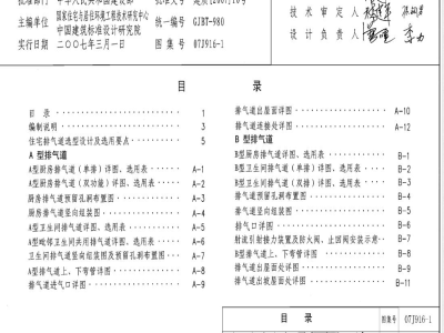 07J916-1 住宅排气道（一）