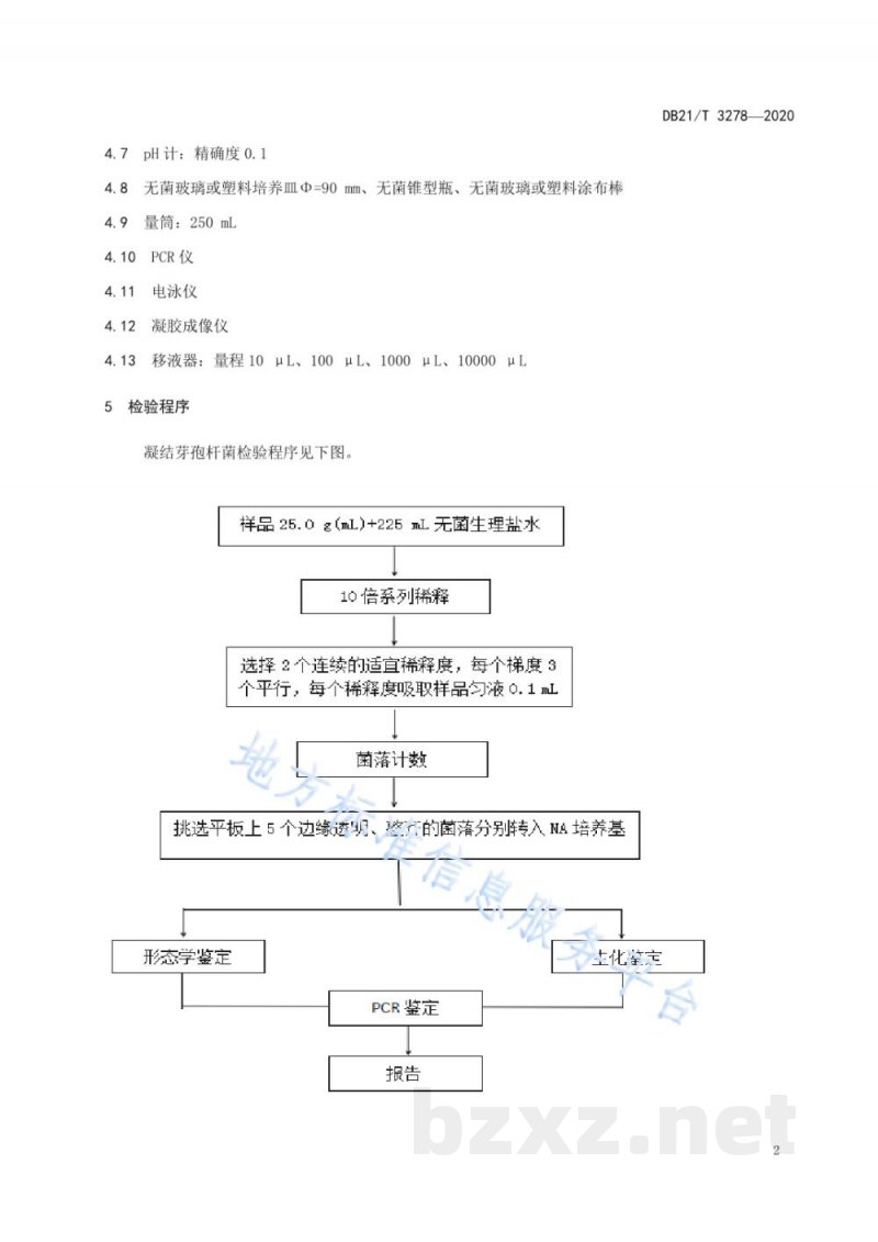 DB21/T 3278-2020饲用微生物制剂中凝结芽孢杆菌的检测 DB21/T 3278-2020饲用微生物制剂中凝结芽孢杆菌的检测