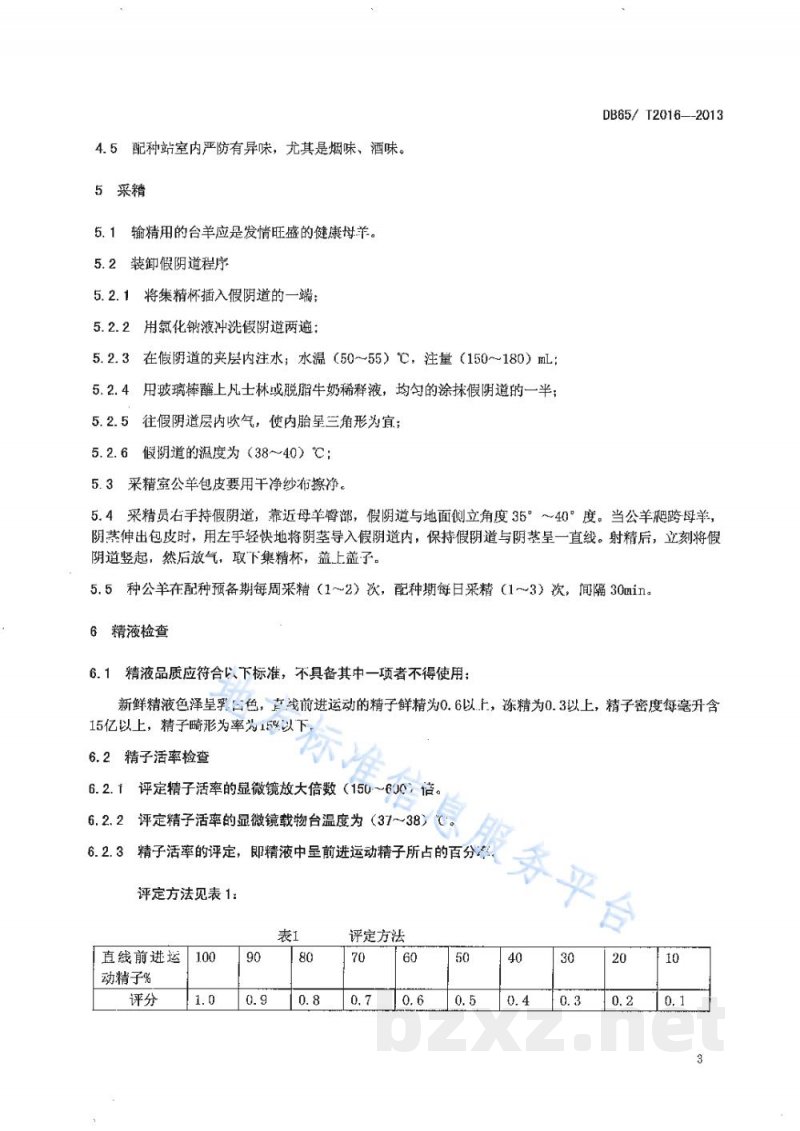 DB65/T 2016-2013绵羊人工授精操作规程 DB65/T 2016-2013绵羊人工授精操作规程