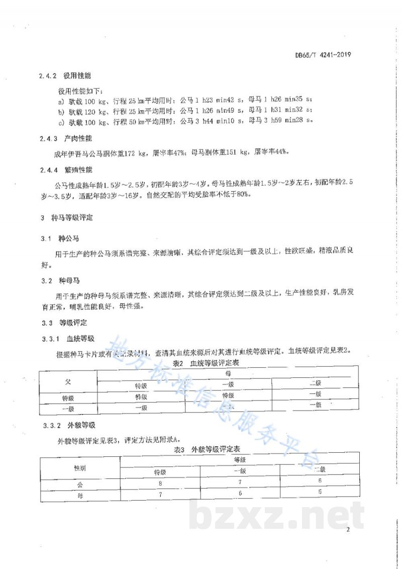 DB65/T 4241-2019伊吾马 DB65/T 4241-2019伊吾马