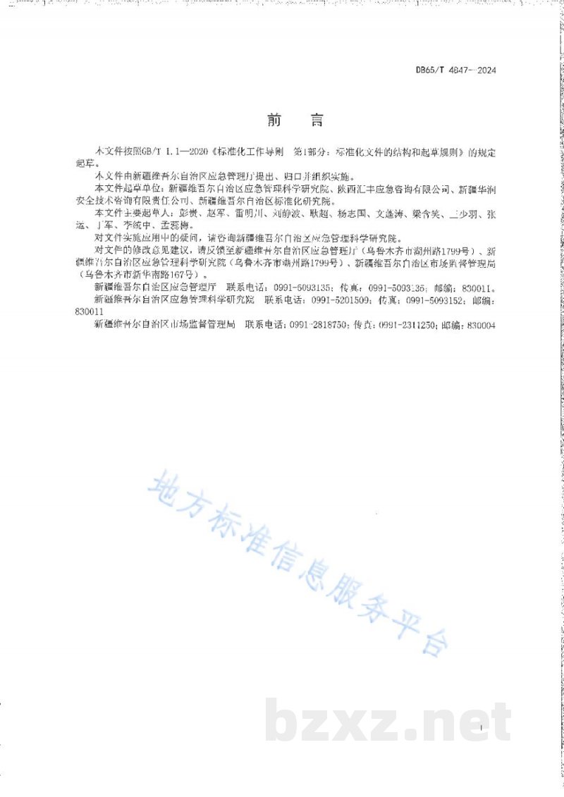 DB65/T 4847-2024化工行业企业重大事故隐患认定 DB65/T 4847-2024化工行业企业重大事故隐患认定