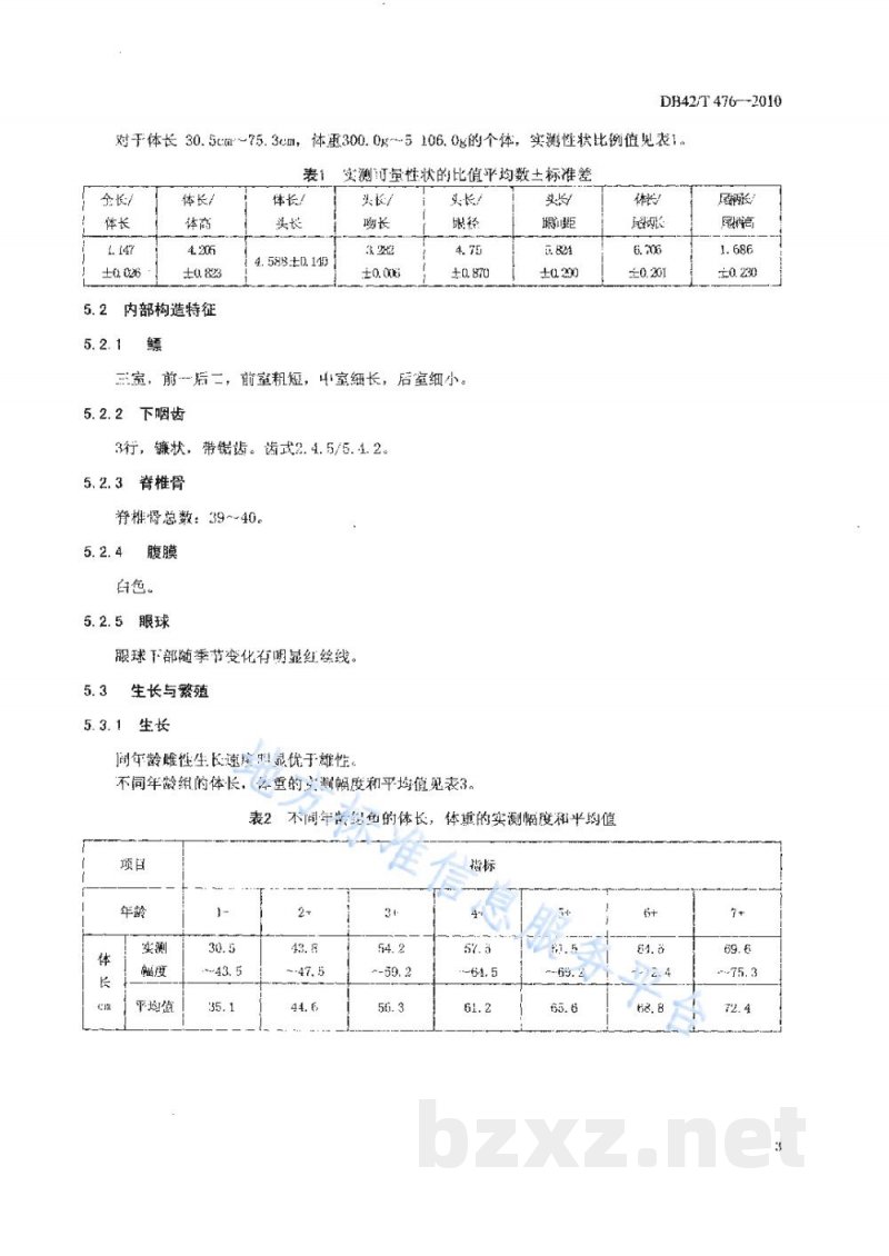 DB42/T 476-2010地理标志产品 丹江口翘嘴鮊 DB42/T 476-2010地理标志产品 丹江口翘嘴鮊