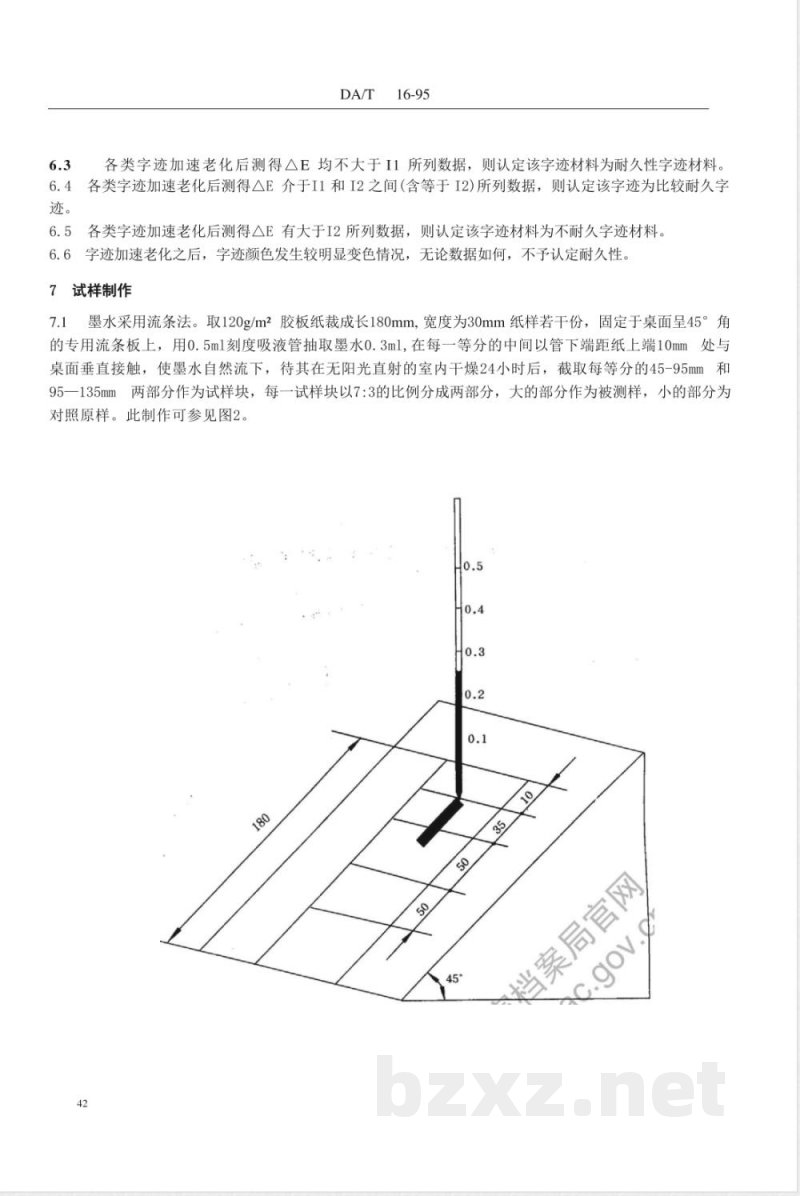 DA/T 16-1995 档案字迹材料耐久性测试法