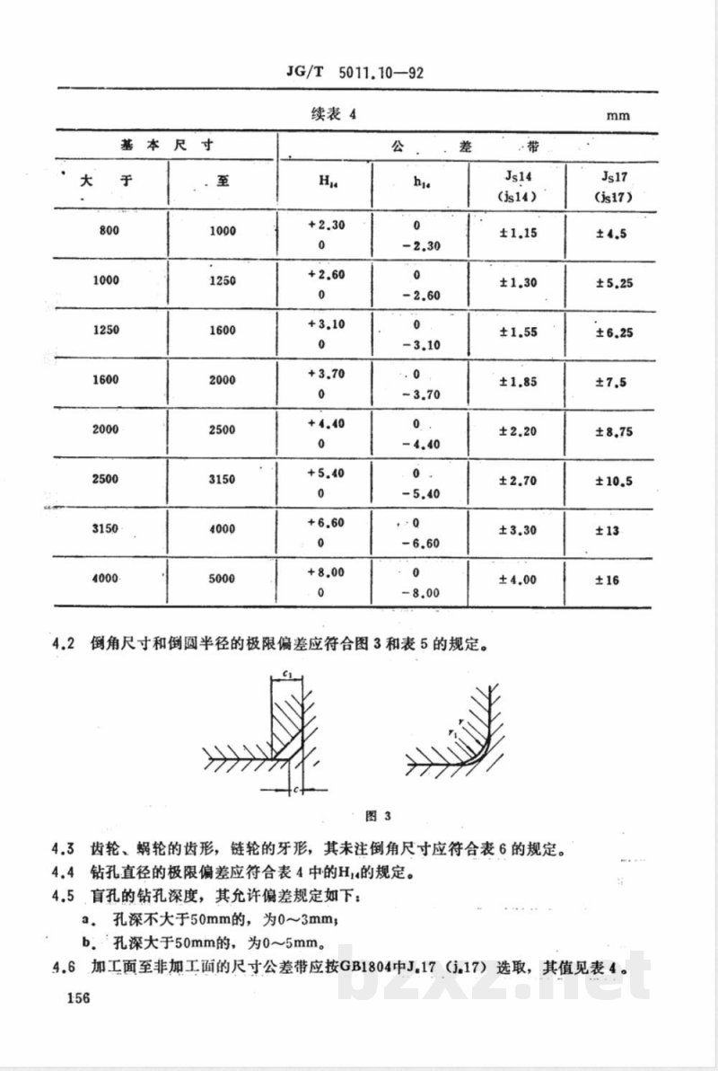 JG/T 5011.10-1992 建筑机械与设备切削加工件 通用技术条件 JG/T 5011.10-1992 建筑机械与设备切削加工件 通用技术条件